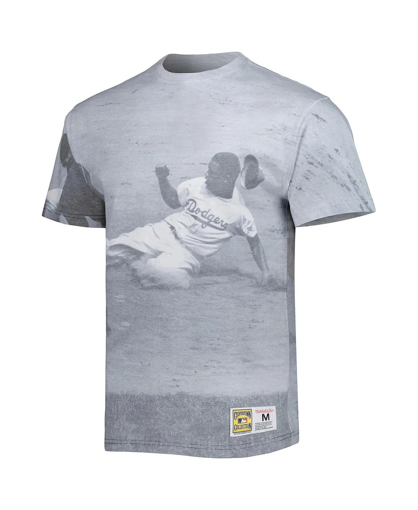 Men's Mitchell & Ness Jackie Robinson Brooklyn Dodgers Cooperstown Collection Highlight Player T-shirt