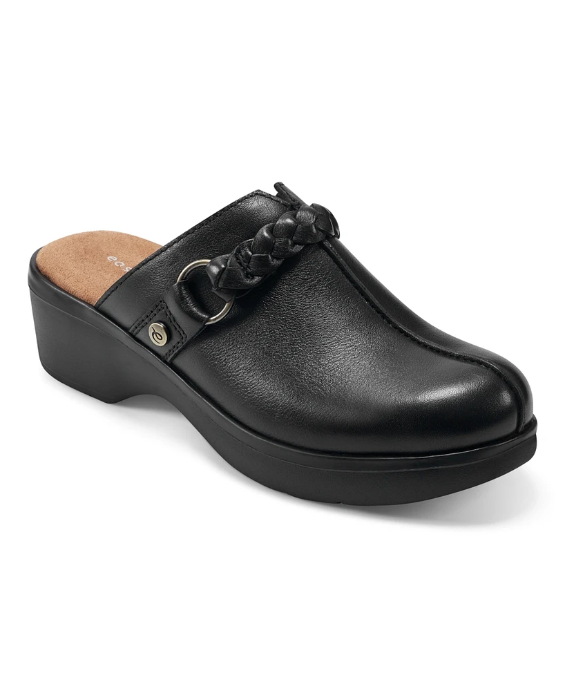 Easy Spirit Women's Comfort Mules With Removable Insoles - Faux Fur Lined Slip-Ons