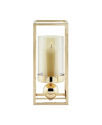 Danya B Luna Warm Tinted Glass Large Hurricane Candle Holder