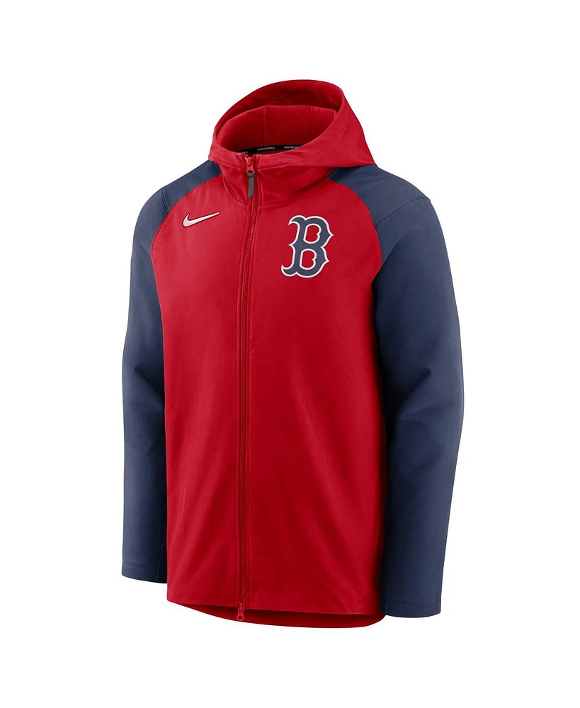 Men's Nike Red, Navy Boston Red Sox Authentic Collection Performance Raglan Full-Zip Hoodie
