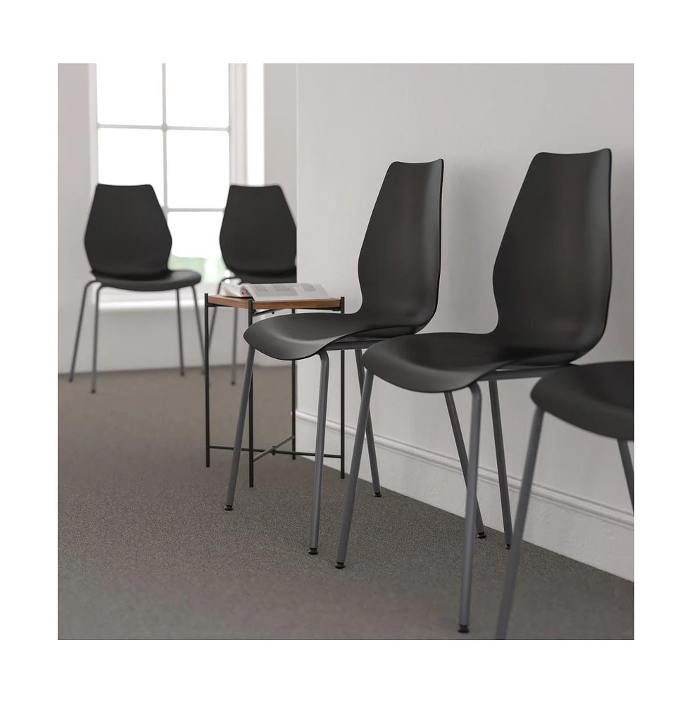 Multipurpose Home Office Stack Chair With Lumbar Support