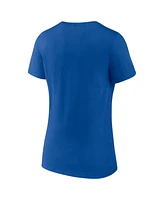 Women's Fanatics Royal Toronto Blue Jays 2022 Postseason Locker Room V-Neck T-shirt