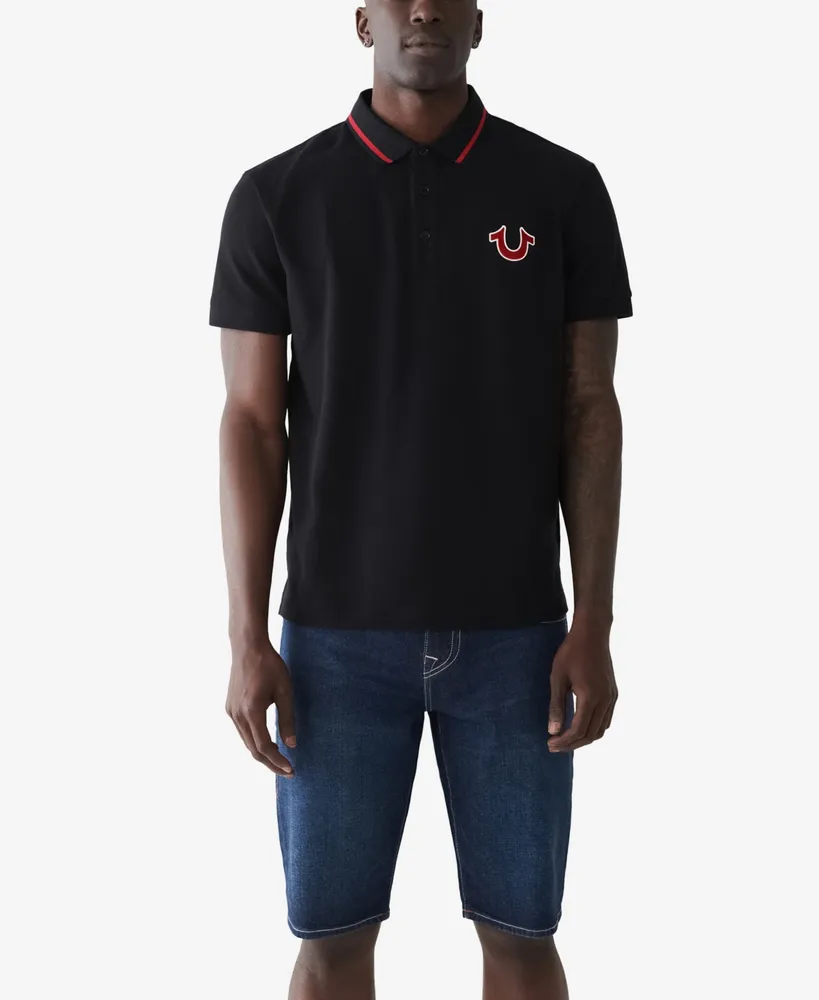 True Religion Men's Regular Fit Short Sleeve JV7 Polo Shirt