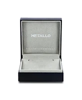 Men's Stainless Steel Black & Silver Cz Cross Necklace