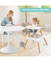 Costway Toddler 6 1 High Chair Convertible Highchair with 5-Point Harness