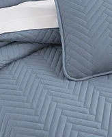 Southshore Fine Linens Solid Color Chevron -Pc. Quilt Set