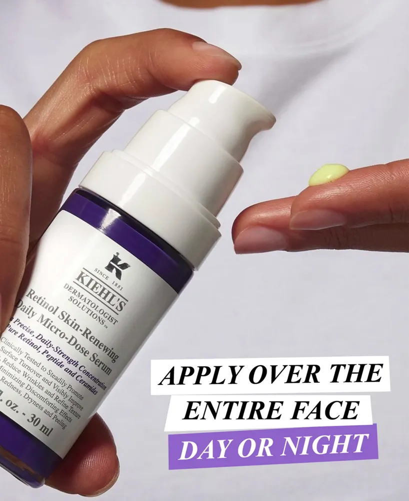 Kiehl's Since 1851 Micro-Dose Anti-Aging Retinol Serum with Ceramides and Peptide, 1-oz.
