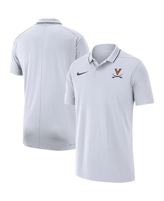 Men's Nike White Virginia Cavaliers Coaches Performance Polo Shirt