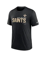 Men's Nike Heather Black New Orleans Saints Team Tri-Blend T-shirt