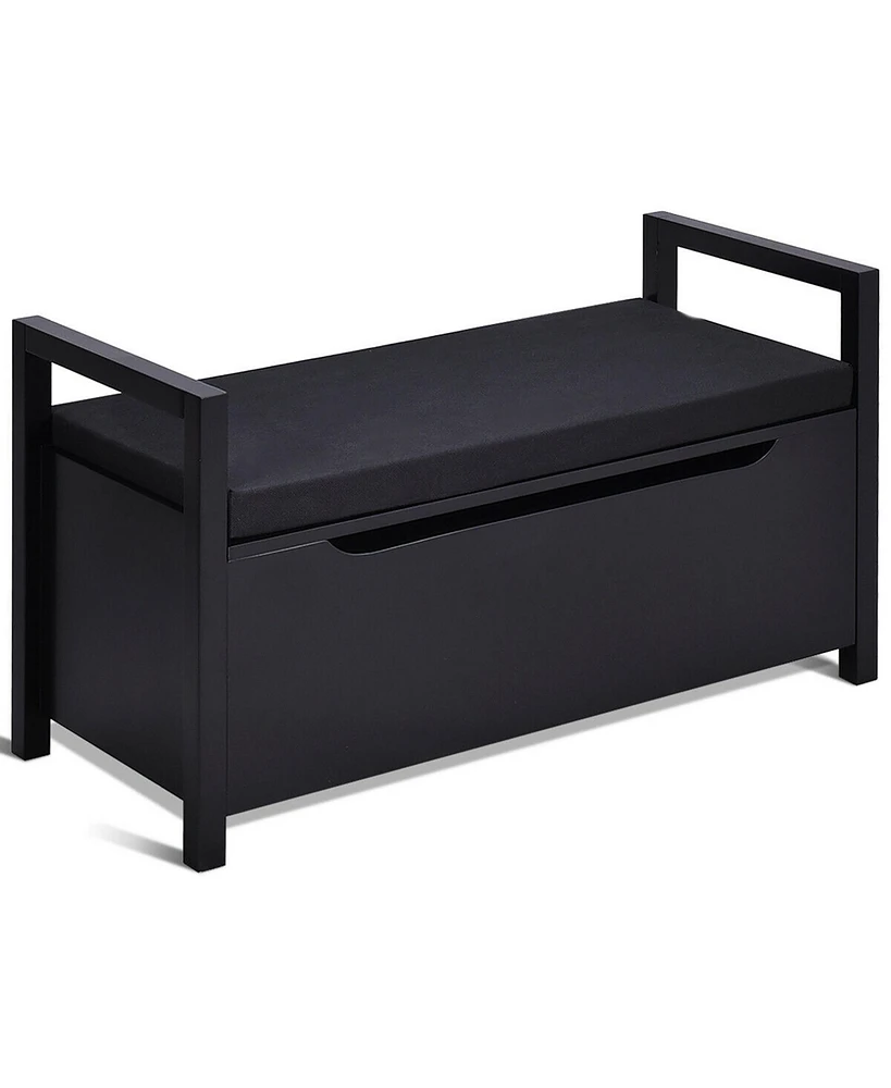 Shoe Bench Storage Rack Cushion Seat Ottoman Bedroom Hallway Entryway
