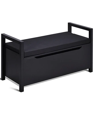Shoe Bench Storage Rack Cushion Seat Ottoman Bedroom Hallway Entryway