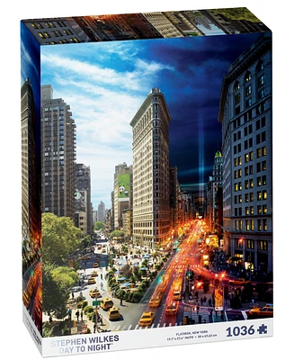 4D Cityscape Stephen Wilkes Day to Night Puzzle Flatiron, New York, 1036 Pieces