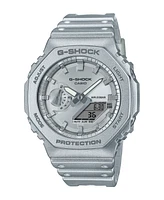 G-Shock Men's Analog Digital Silver-Tone Resin Watch 45.4mm, GA2100FF-8A