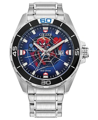 Citizen Eco-Drive Men's Marvel Spider-Man Stainless Steel Bracelet Watch 44mm