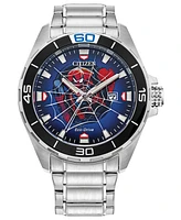 Citizen Eco-Drive Men's Marvel Spider-Man Stainless Steel Bracelet Watch 44mm