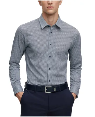 Boss by Hugo Boss Men's Printed Performance Slim-Fit Shirt