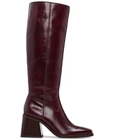 Vince Camuto Womens's Sangeti Snip-Toe Block-Heel Wide-Calf Knee-High Boots