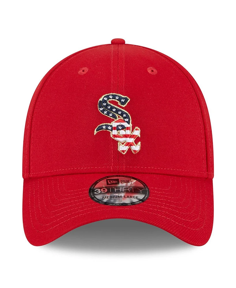 Men's New Era Red Chicago White Sox 2023 Fourth of July 39THIRTY Flex Fit Hat