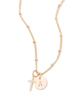 brook & york "14k Gold" Josephine Initial Cross Pendant - Gold