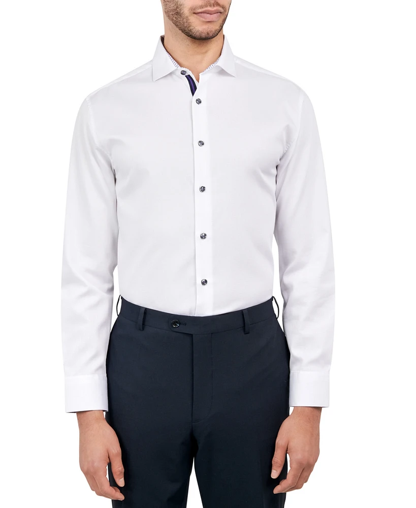 Michelsons of London Men's Solid Texture Dress Shirt