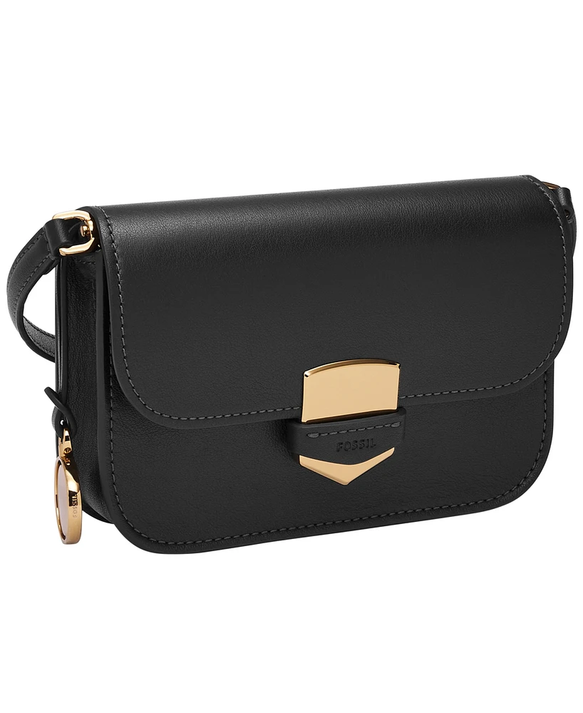 Fossil Lennox Flap Leather Crossbody Bag