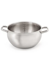 BergHOFF Belly Shape 18/10 Stainless Steel 9.5" Stock Pot with Ss Lid, 5.5qt.