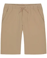 Nautica Big Boys Uniform Husky Lowell Stretch Khaki Jogger Shorts