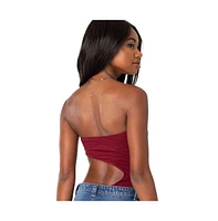 Edikted Women's Indy Asymmetric Cut Out Bodysuit