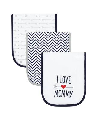 Luvable Friends Boy Cotton Burp Cloths with Fiber