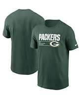 Men's Nike Green Green Bay Packers Division Essential T-shirt