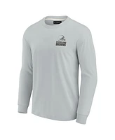 Men's and Women's Fanatics Signature Gray Cleveland Browns Super Soft Long Sleeve T-shirt