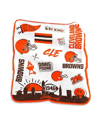 Cleveland Browns 50'' x 60'' Native Raschel Plush Throw Blanket