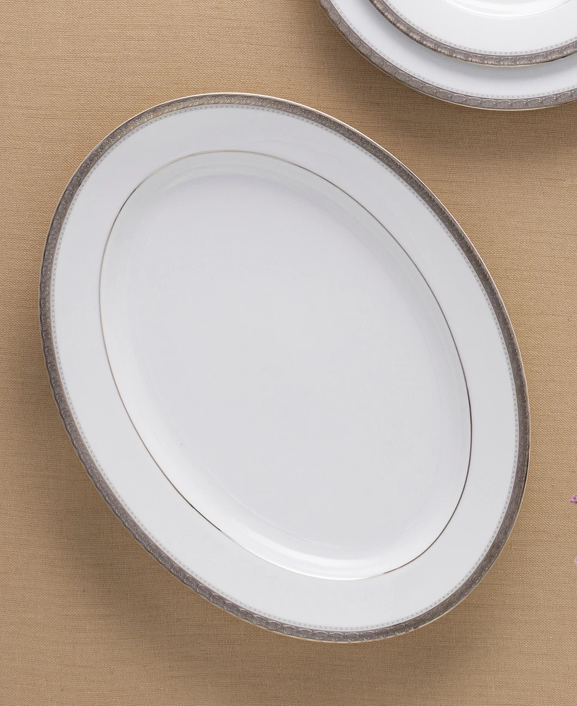 Noritake Charlotta Platinum Oval Platter