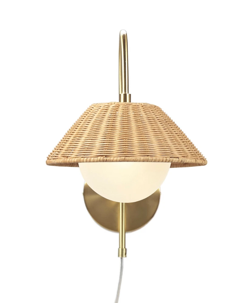 Ink+Ivy Laguna Rattan Weave Wall Sconce