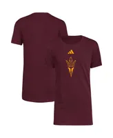 Big Boys adidas Maroon Arizona State Sun Devils 2023 Sideline Locker Room Logo Fresh T-shirt