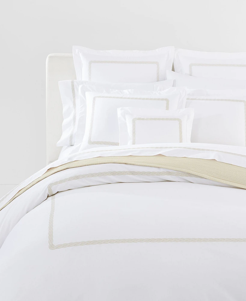 Lauren Ralph Lauren Spencer Cable Embroidery Sham
