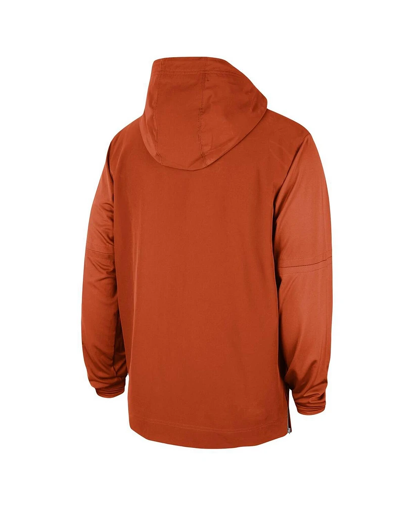 Men's Nike Orange Clemson Tigers 2023 Sideline Player Quarter-Zip Hoodie Jacket