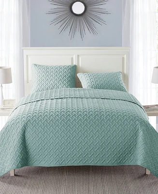Vcny Home Nina Embossed 3-Pc.Quilt Set