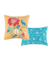 Greenland Home Fashions Thalia Cotton Reversible 4 Piece Quilt Set, Twin/Twin Xl
