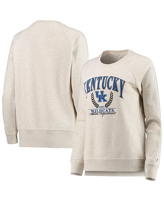 Women's League Collegiate Wear Oatmeal Kentucky Wildcats Academy Raglan Pullover Sweatshirt