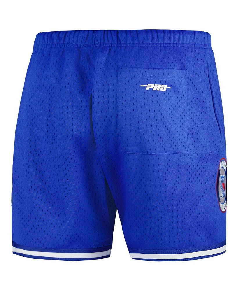 Men's Pro Standard Royal New York Rangers Classic Mesh Shorts