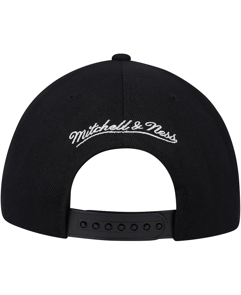 Men's Mitchell & Ness Black Brooklyn Nets Paint by Numbers Snapback Hat