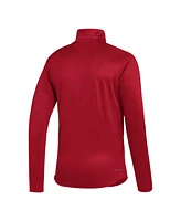 Men's adidas Scarlet Nebraska Huskers 2023 Sideline Aeroready Half-Zip Top