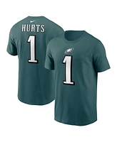 Men's Nike Jalen Hurts Midnight Green Philadelphia Eagles Player Name and Number T-shirt
