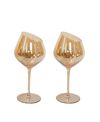 Jeanne Fitz Slant Red Wine Glasses, Set of 2