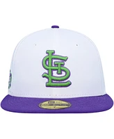 Men's New Era White St. Louis Cardinals 2011 World Series Side Patch 59FIFTY Fitted Hat