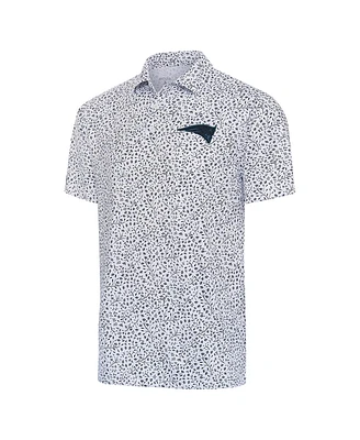 Men's Antigua White New England Patriots Motion Polo Shirt