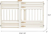 Iris 24 to 39" Plastic Portable Expandable Pet Gate, Safety Gate, White