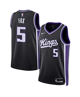 Men's and Women's Nike De'Aaron Fox Black Sacramento Kings Swingman Jersey - Icon Edition