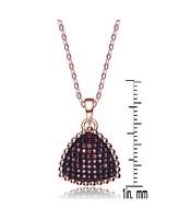 Sterling Silver Cubic Zirconia Triangle Shaped Pendant